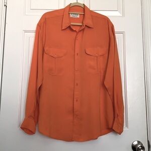 Winner Silk Long-Sleeve Botton-Front Shirt. Size  M